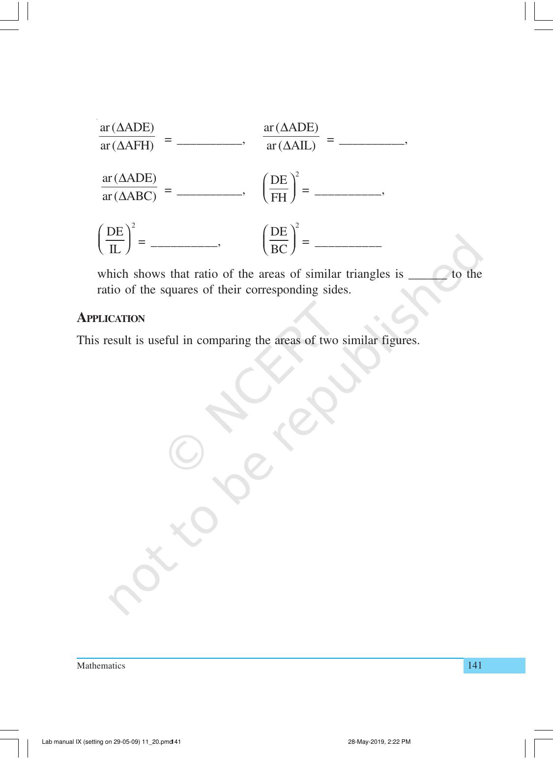 NCERT Laboratory Manuals for Class X Mathematics - Activities for Class X (11 to 20) - Page 23