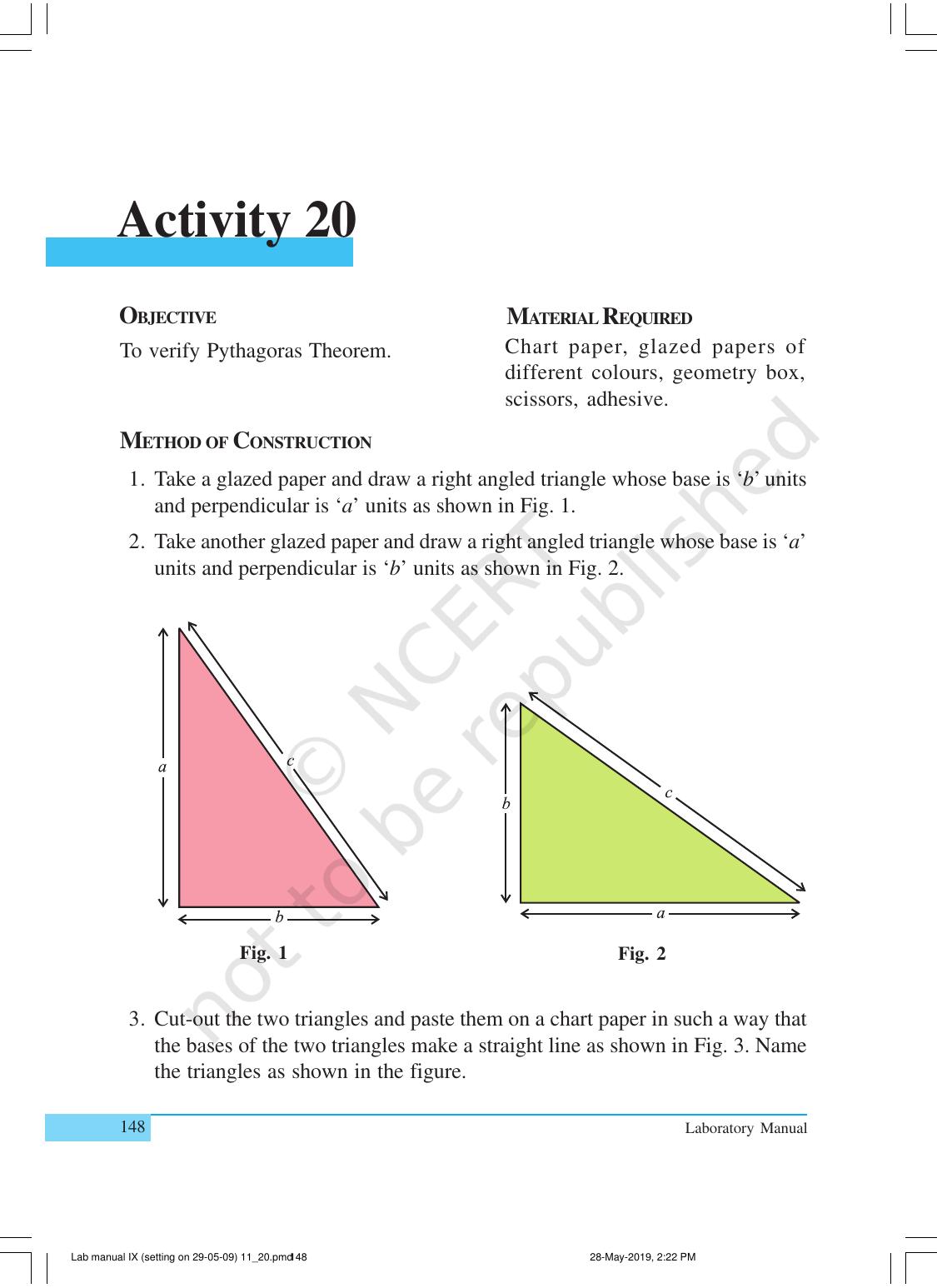 NCERT Laboratory Manuals for Class X Mathematics - Activities for Class X (11 to 20) - Page 30
