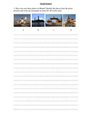 CBSE Worksheets for Class 7 Geography Places in Bhopal Assignment