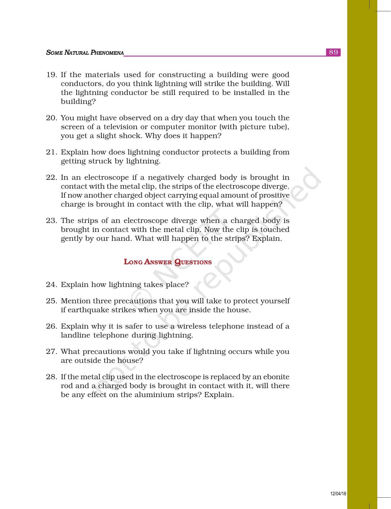 NCERT Exemplar Book for Class 8 Science: Chapter 15- Some Natural Phenomena - Page 4