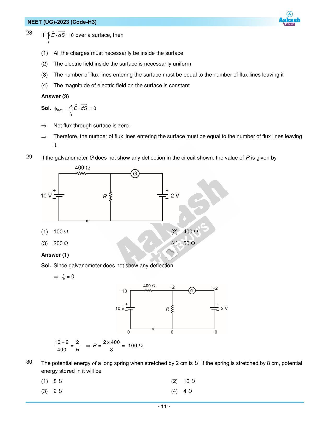 NEET 2023 Question Paper H3 - Page 11