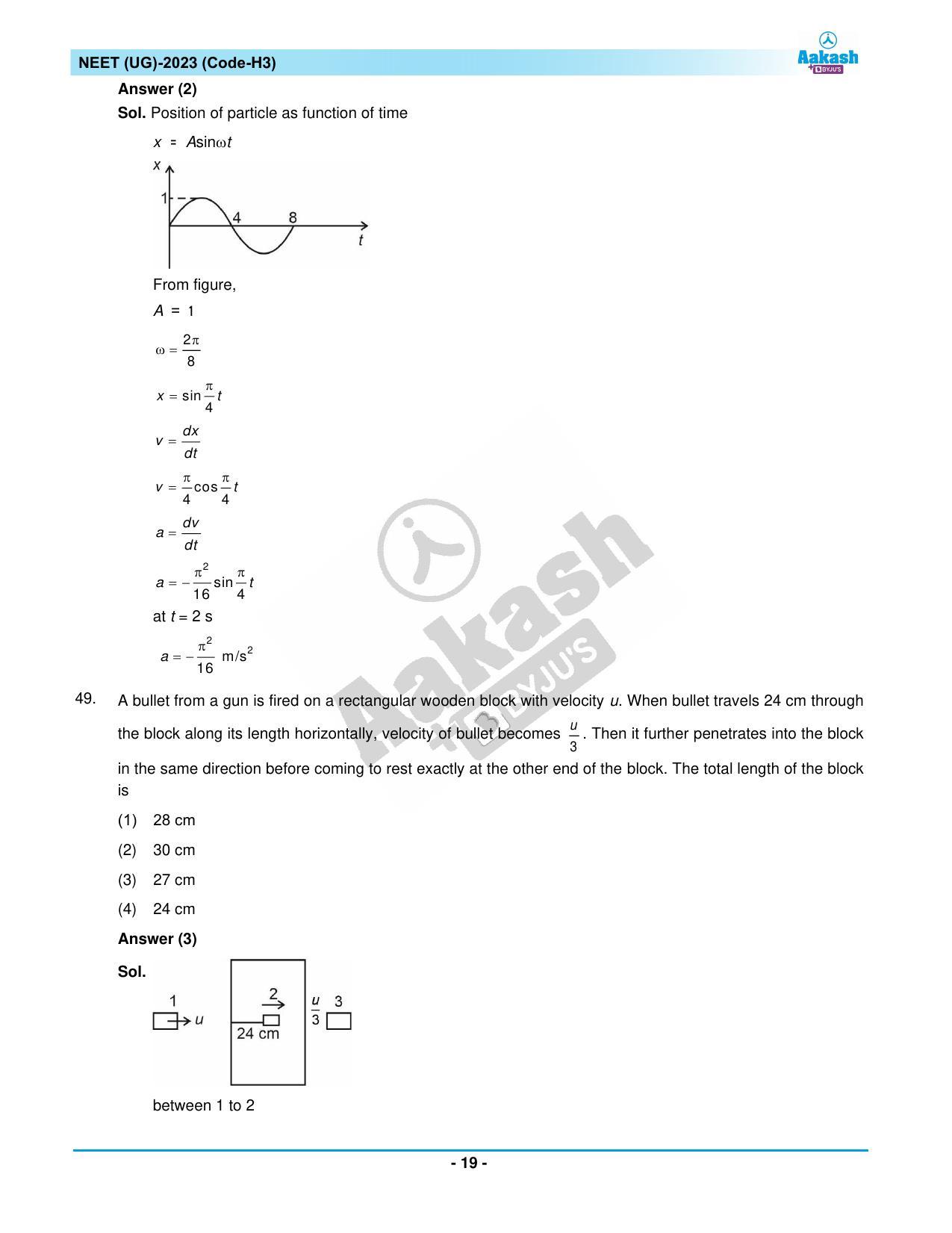 NEET 2023 Question Paper H3 - Page 19