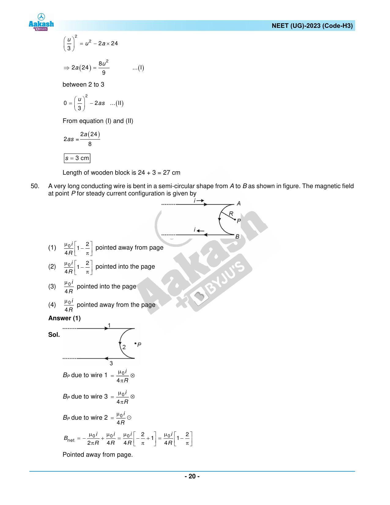 NEET 2023 Question Paper H3 - Page 20
