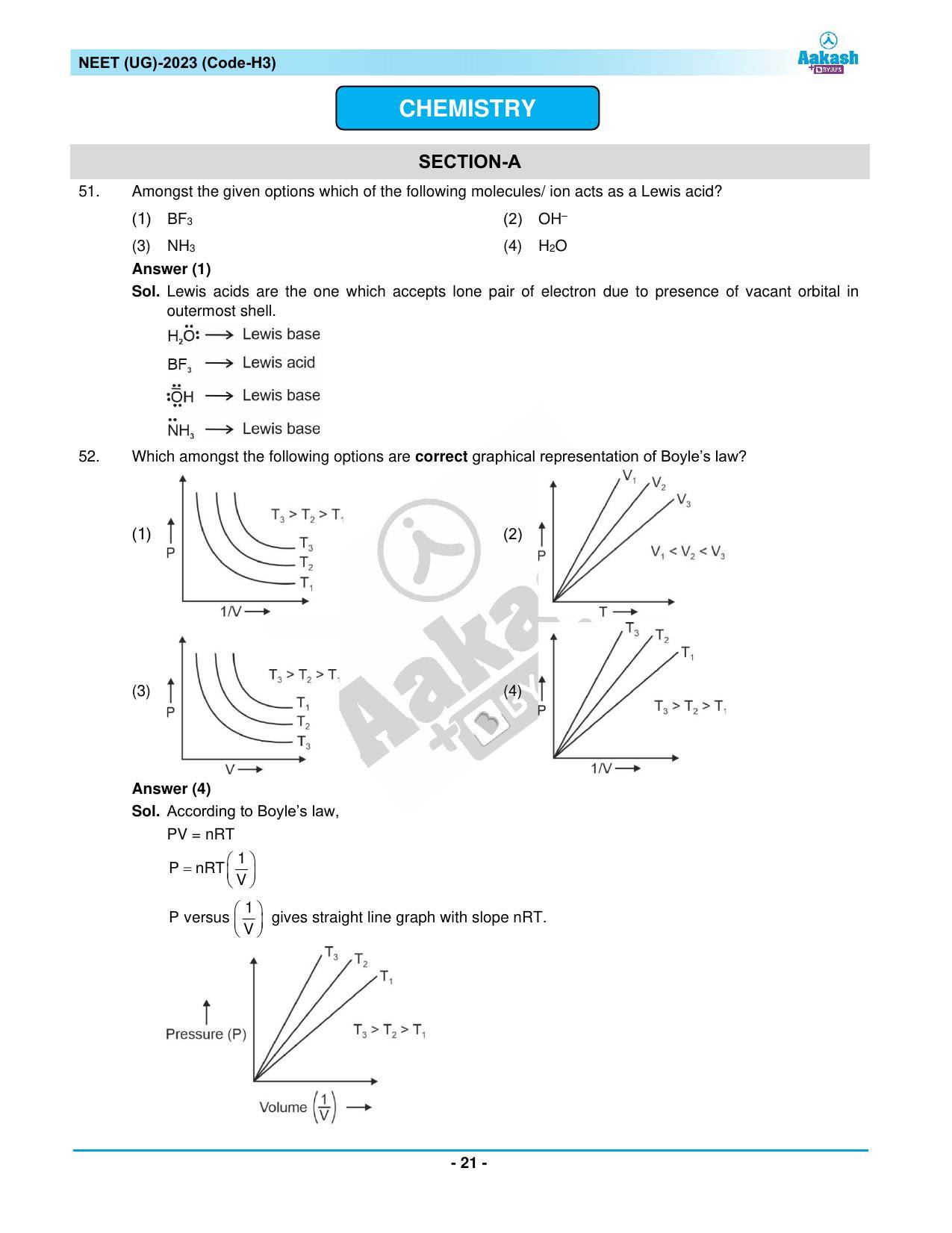 NEET 2023 Question Paper H3 - Page 21