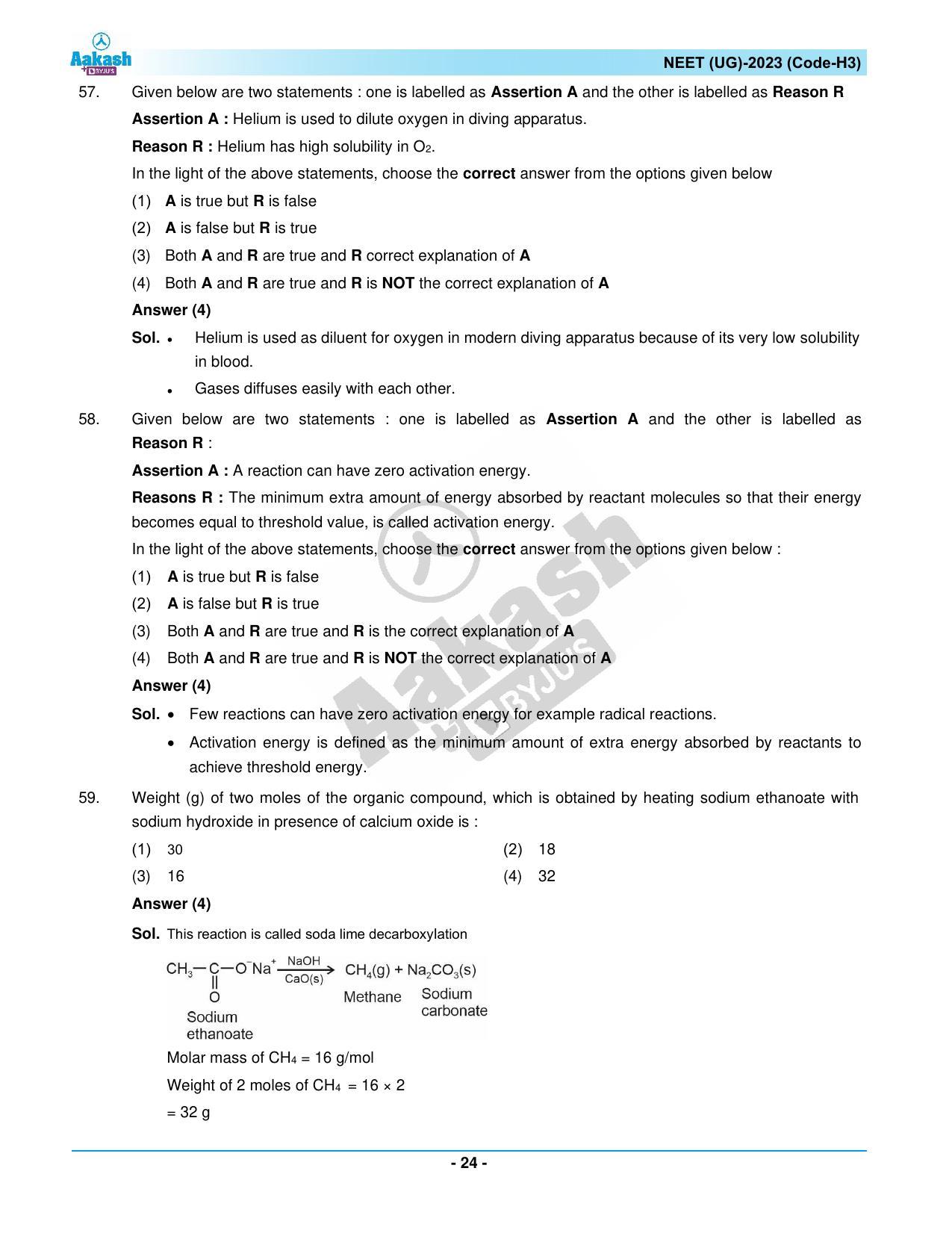 NEET 2023 Question Paper H3 - Page 24