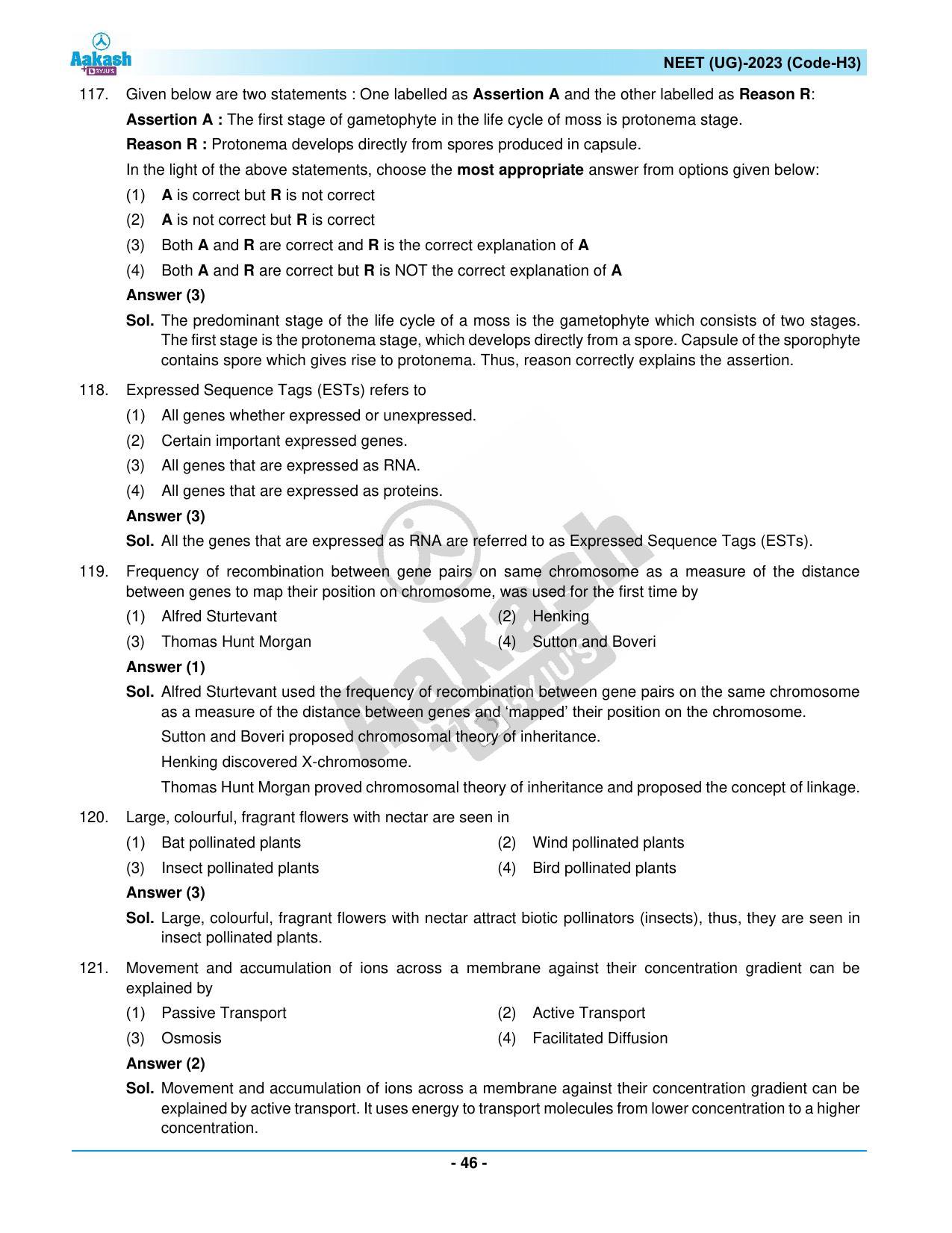 NEET 2023 Question Paper H3 - Page 46