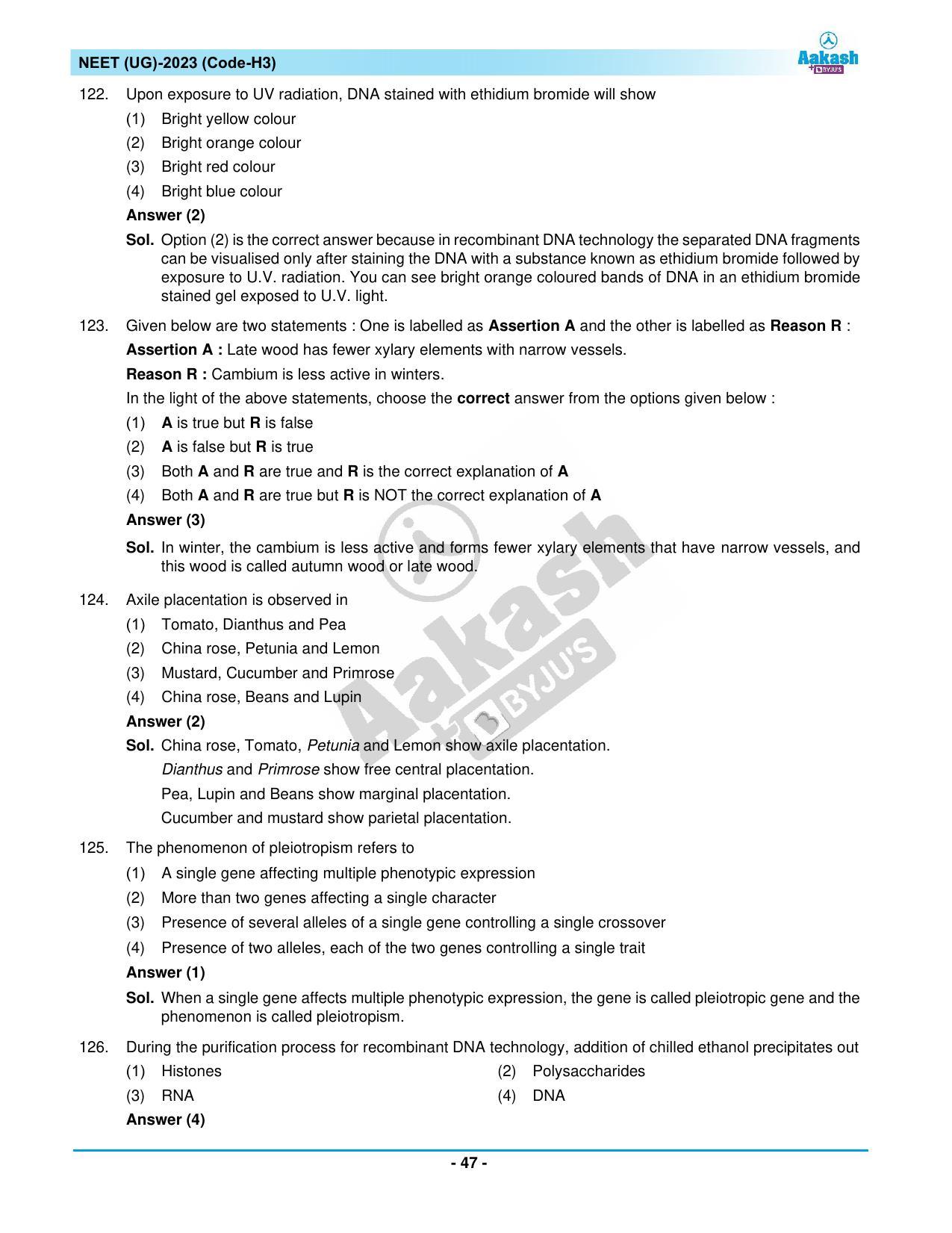NEET 2023 Question Paper H3 - Page 47