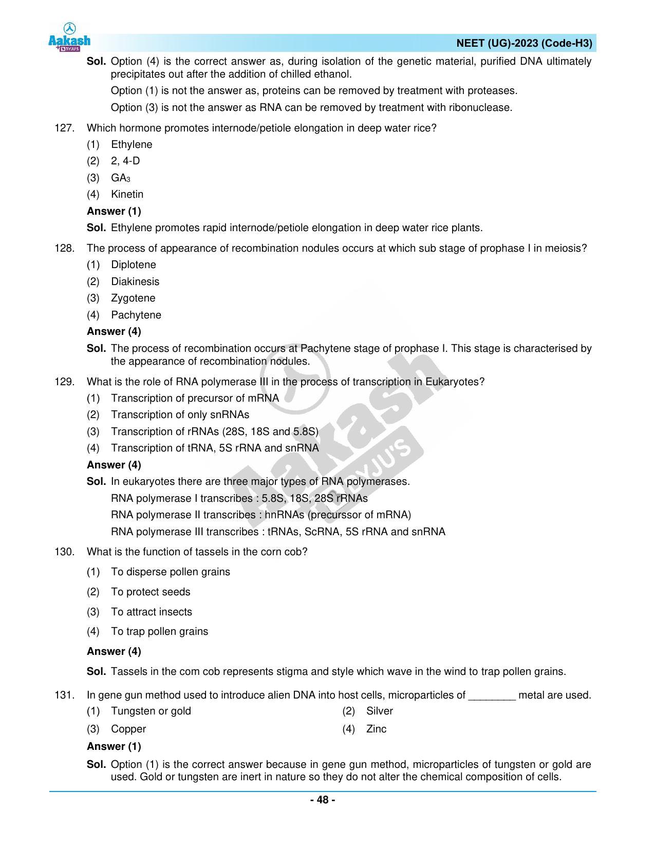 NEET 2023 Question Paper H3 - Page 48