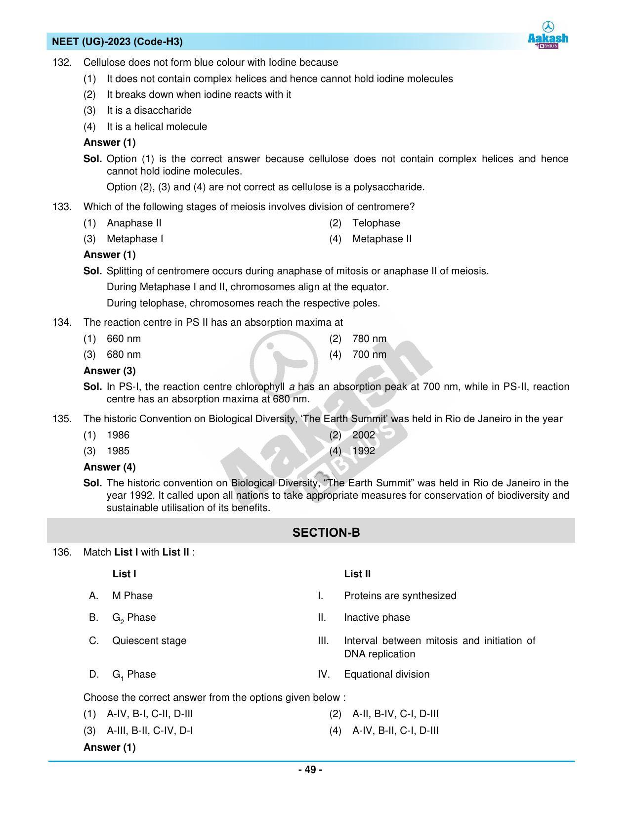 NEET 2023 Question Paper H3 - Page 49