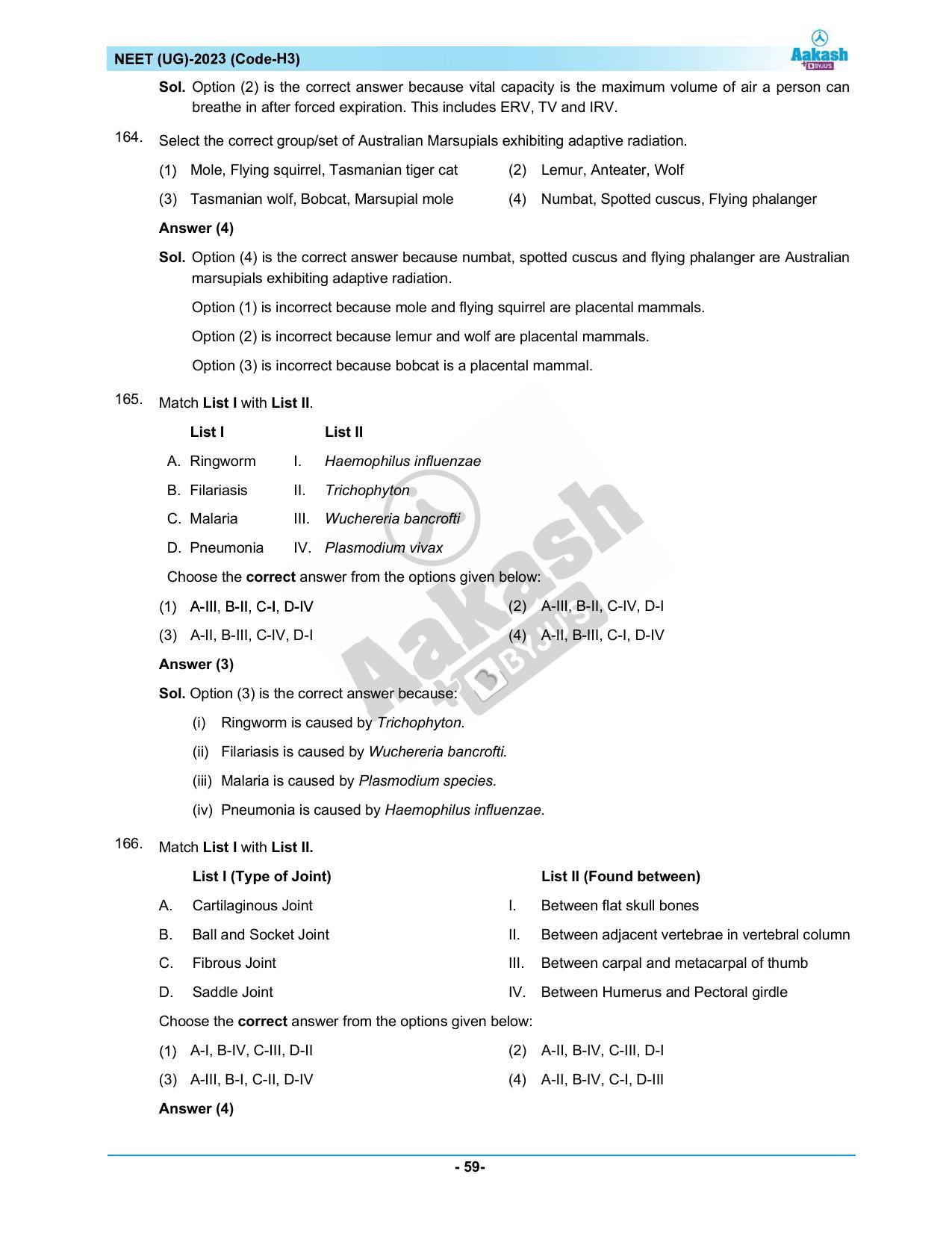 NEET 2023 Question Paper H3 - Page 59