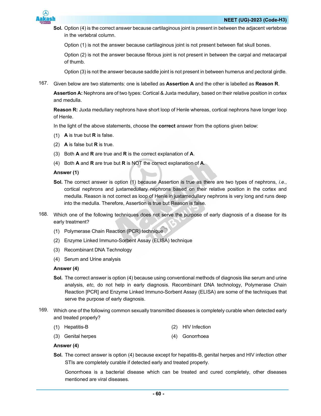 NEET 2023 Question Paper H3 - Page 60