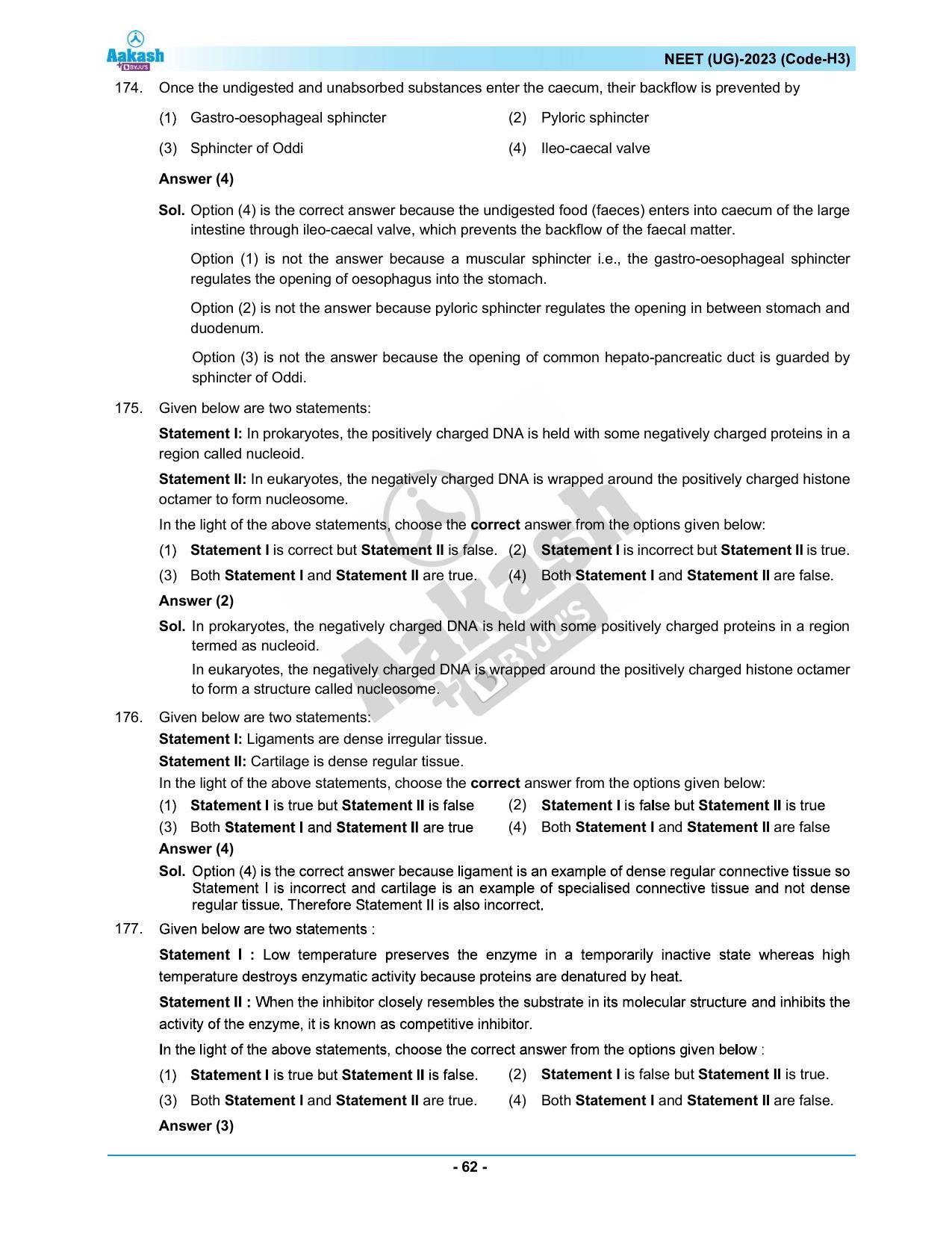 NEET 2023 Question Paper H3 - Page 62