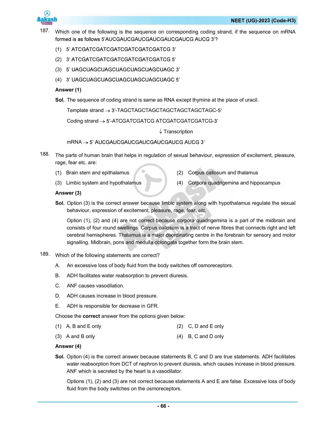 NEET 2023 Question Paper H3 - Page 66