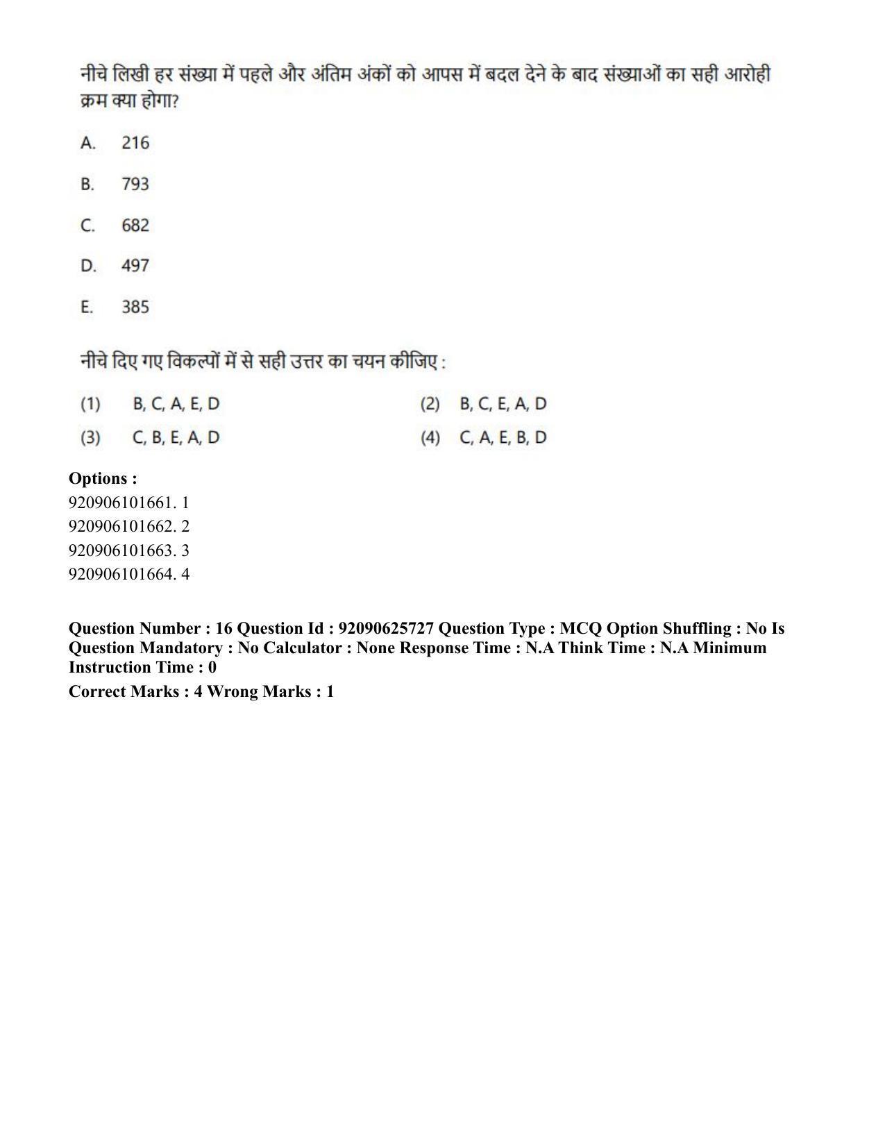 CUET PG 2023: COQP16 – MA Education (Hin) - Shift 1 (26-06-2023) Question Paper - Page 15