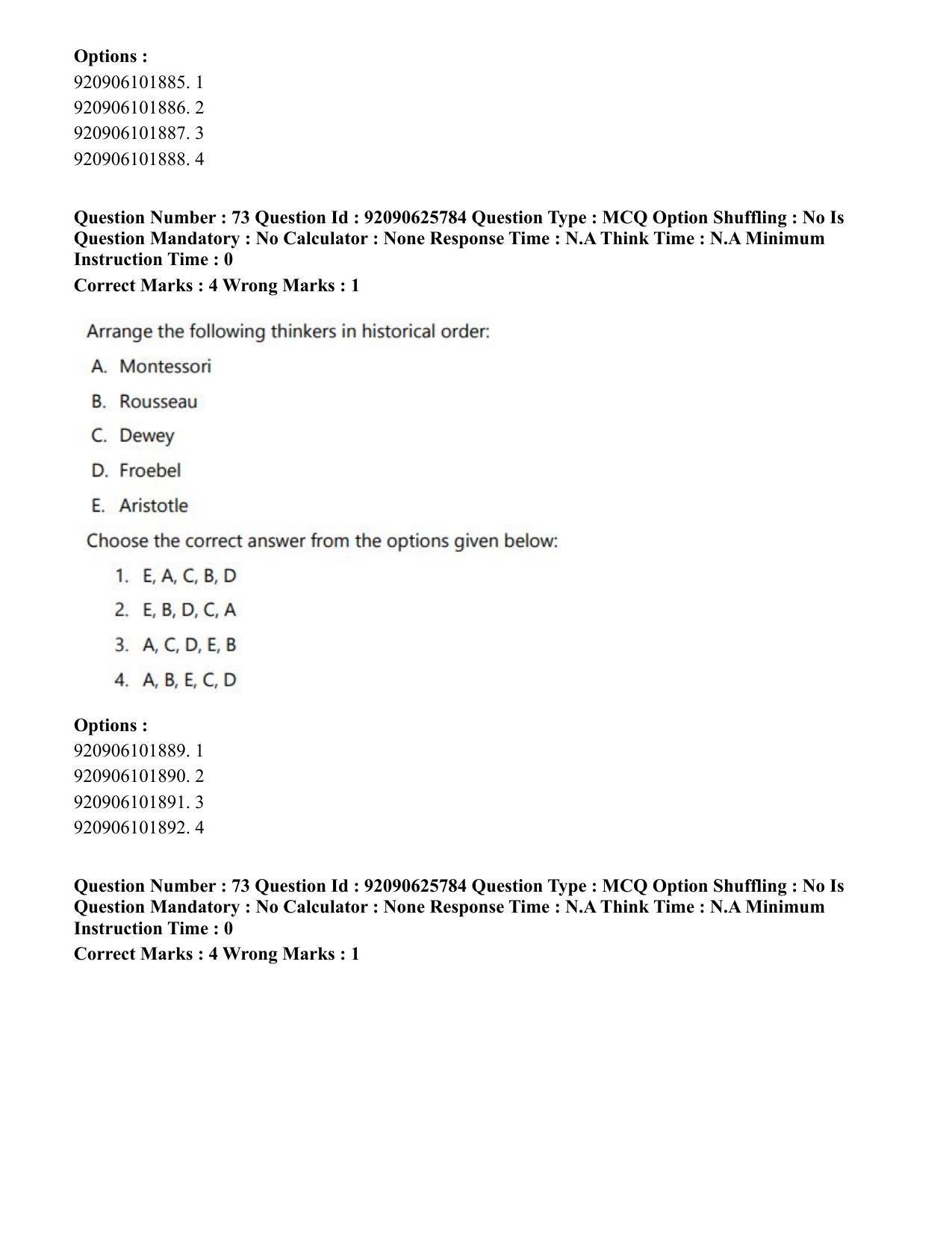 CUET PG 2023: COQP16 – MA Education (Hin) - Shift 1 (26-06-2023) Question Paper - Page 75