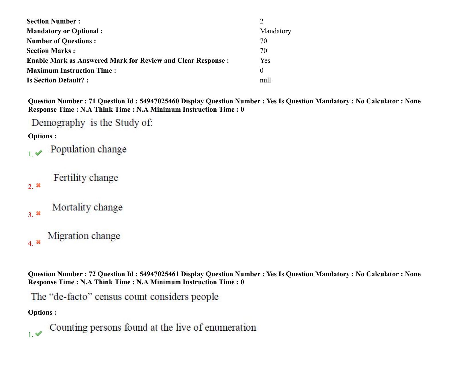 AP RCET 2022: Population Studies - 18-10-2022 (Tuesday) Session-I: Question Paper With keys - Page 56