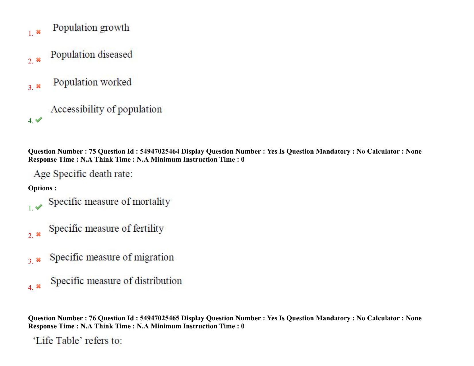 AP RCET 2022: Population Studies - 18-10-2022 (Tuesday) Session-I: Question Paper With keys - Page 58