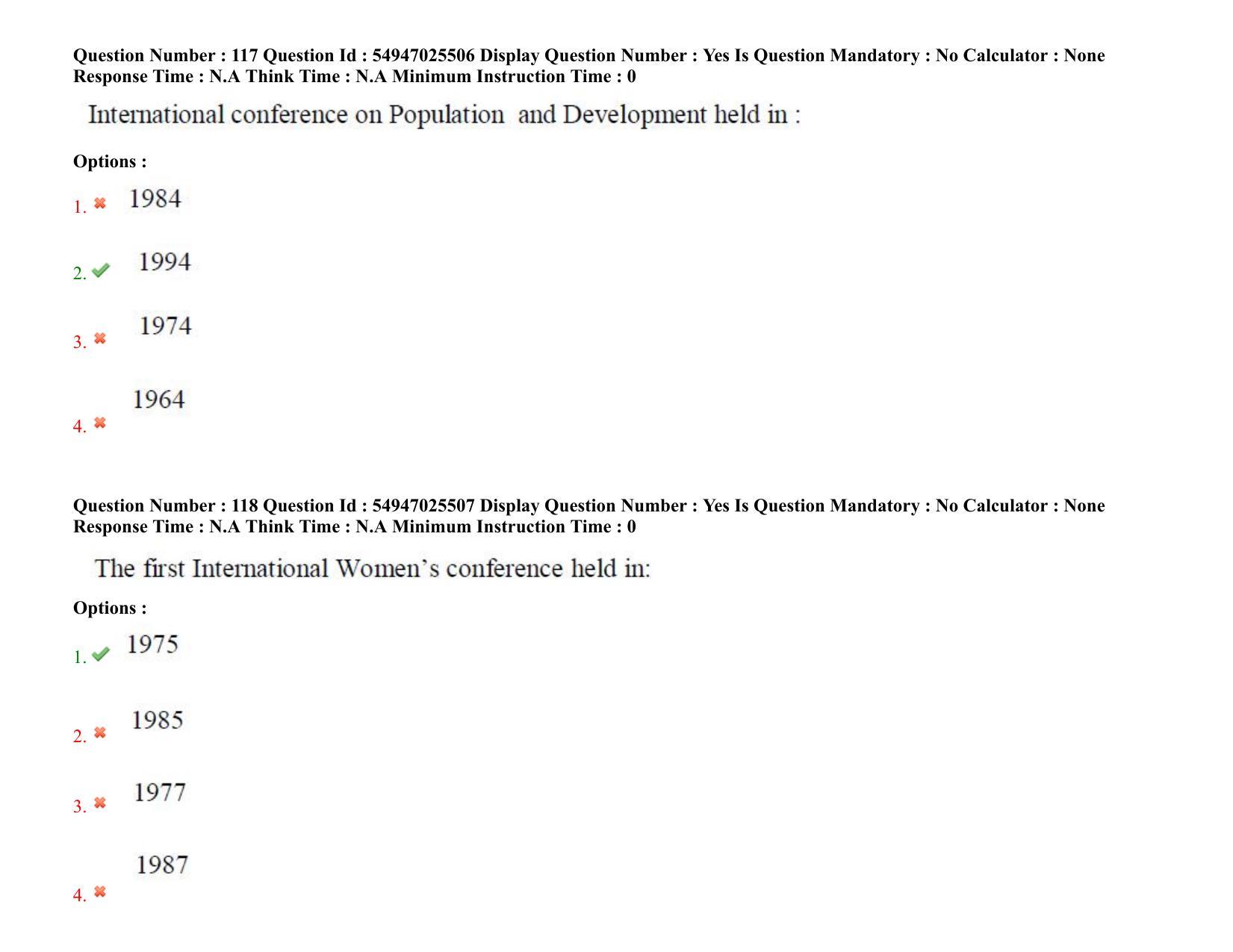 AP RCET 2022: Population Studies - 18-10-2022 (Tuesday) Session-I: Question Paper With keys - Page 81