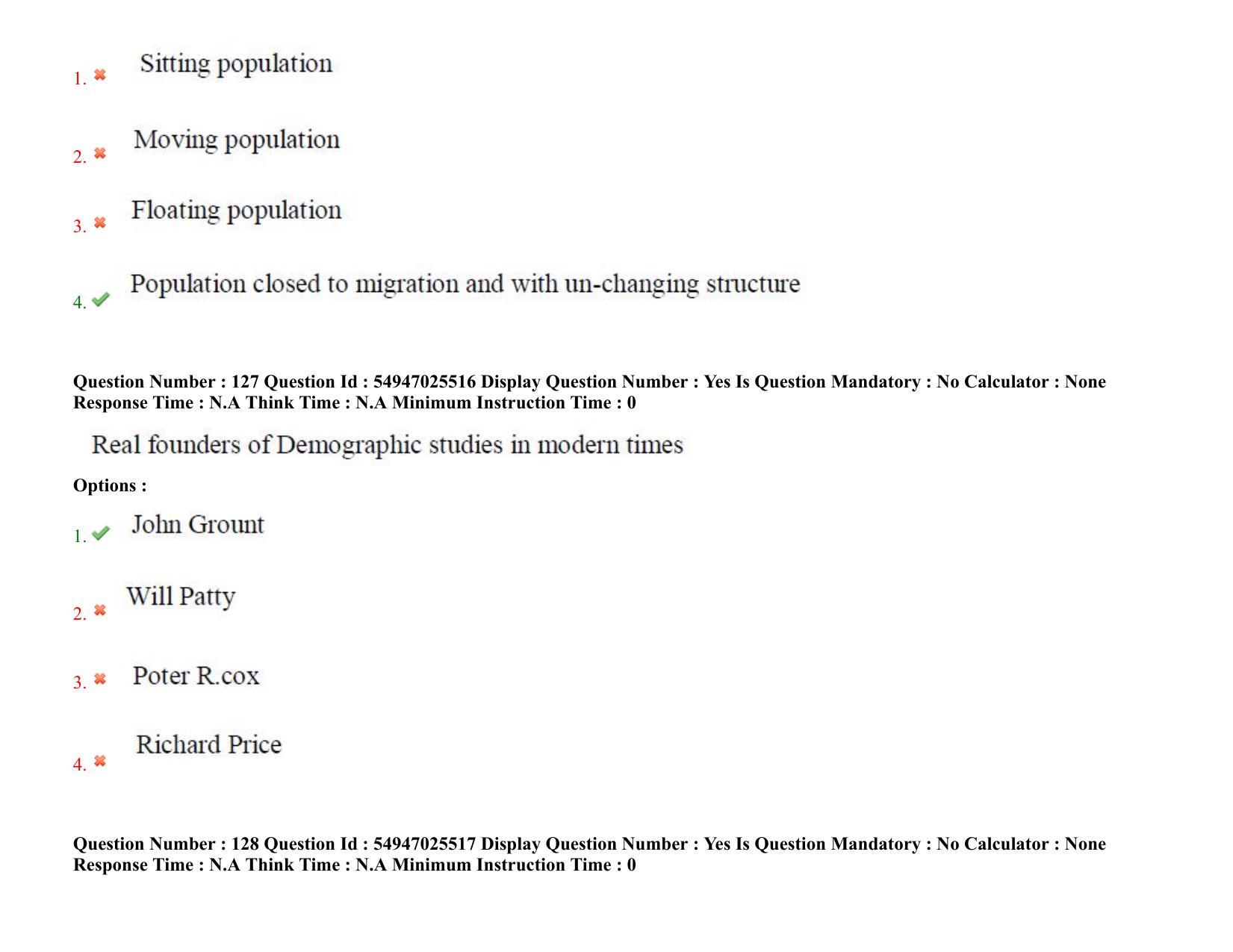 AP RCET 2022: Population Studies - 18-10-2022 (Tuesday) Session-I: Question Paper With keys - Page 86