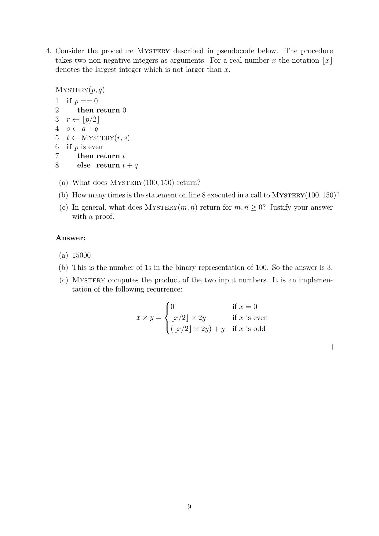 CMI Entrance Exam 2020 Solutions MSc/PhD Computer Science - Page 9