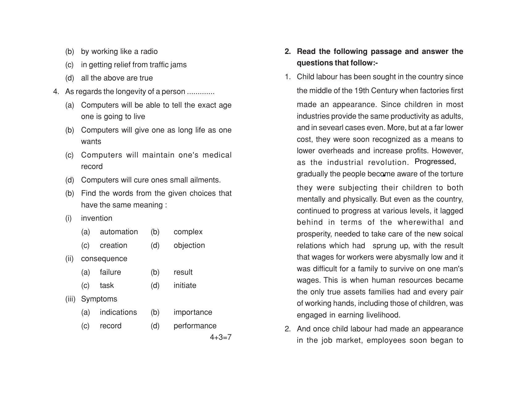 HP Board Class 12 English Model Paper - Page 3