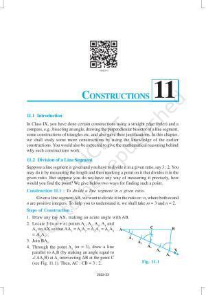 NCERT Book for Class 10 Maths Chapter 11 Constructions