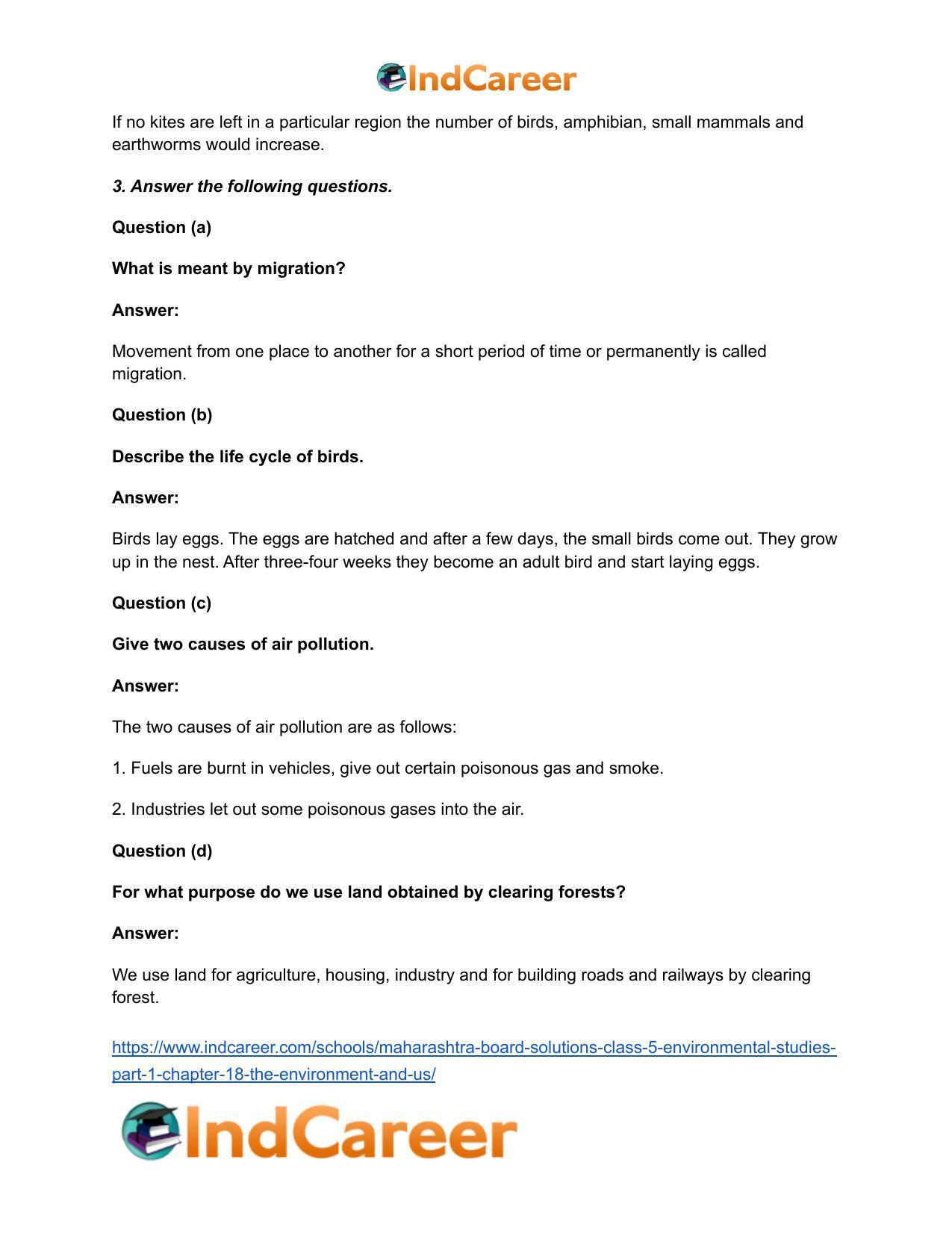 Maharashtra Board Solutions Class 5-Environmental Studies (Part 1): Chapter 18- The Environment and Us - Page 3