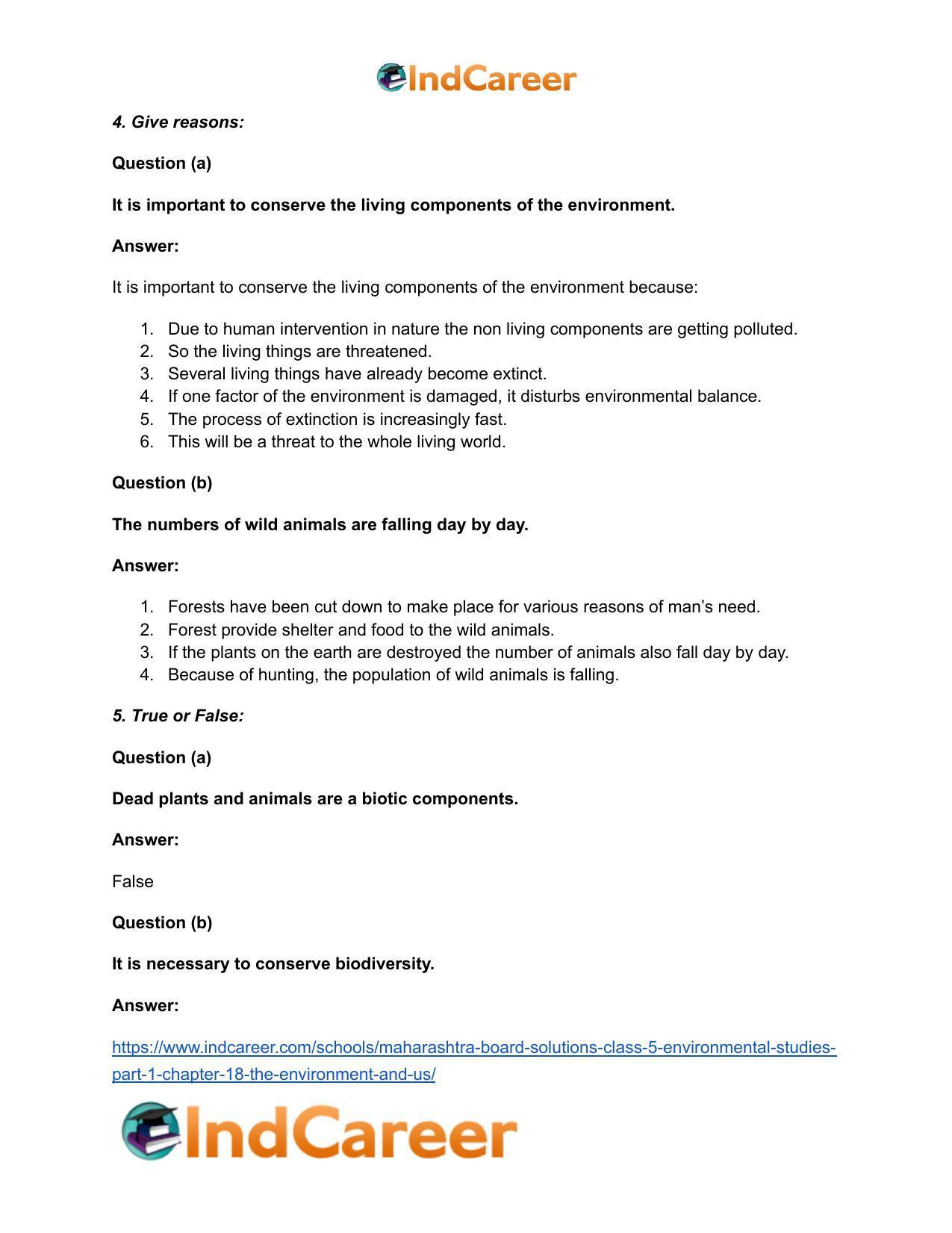 Maharashtra Board Solutions Class 5-Environmental Studies (Part 1): Chapter 18- The Environment and Us - Page 4