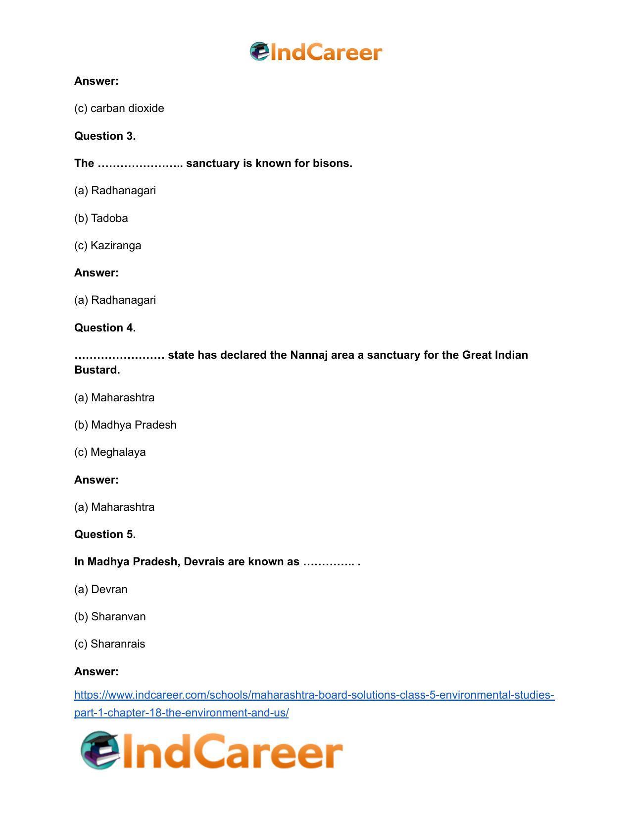 Maharashtra Board Solutions Class 5-Environmental Studies (Part 1): Chapter 18- The Environment and Us - Page 6