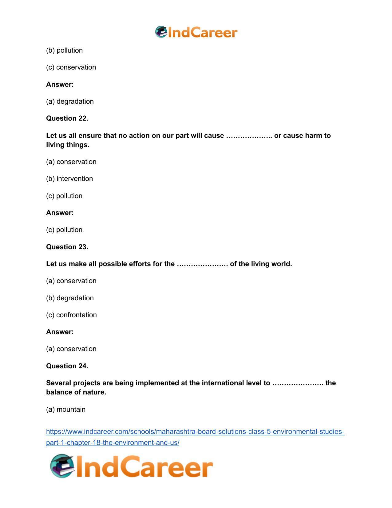 Maharashtra Board Solutions Class 5-Environmental Studies (Part 1): Chapter 18- The Environment and Us - Page 12