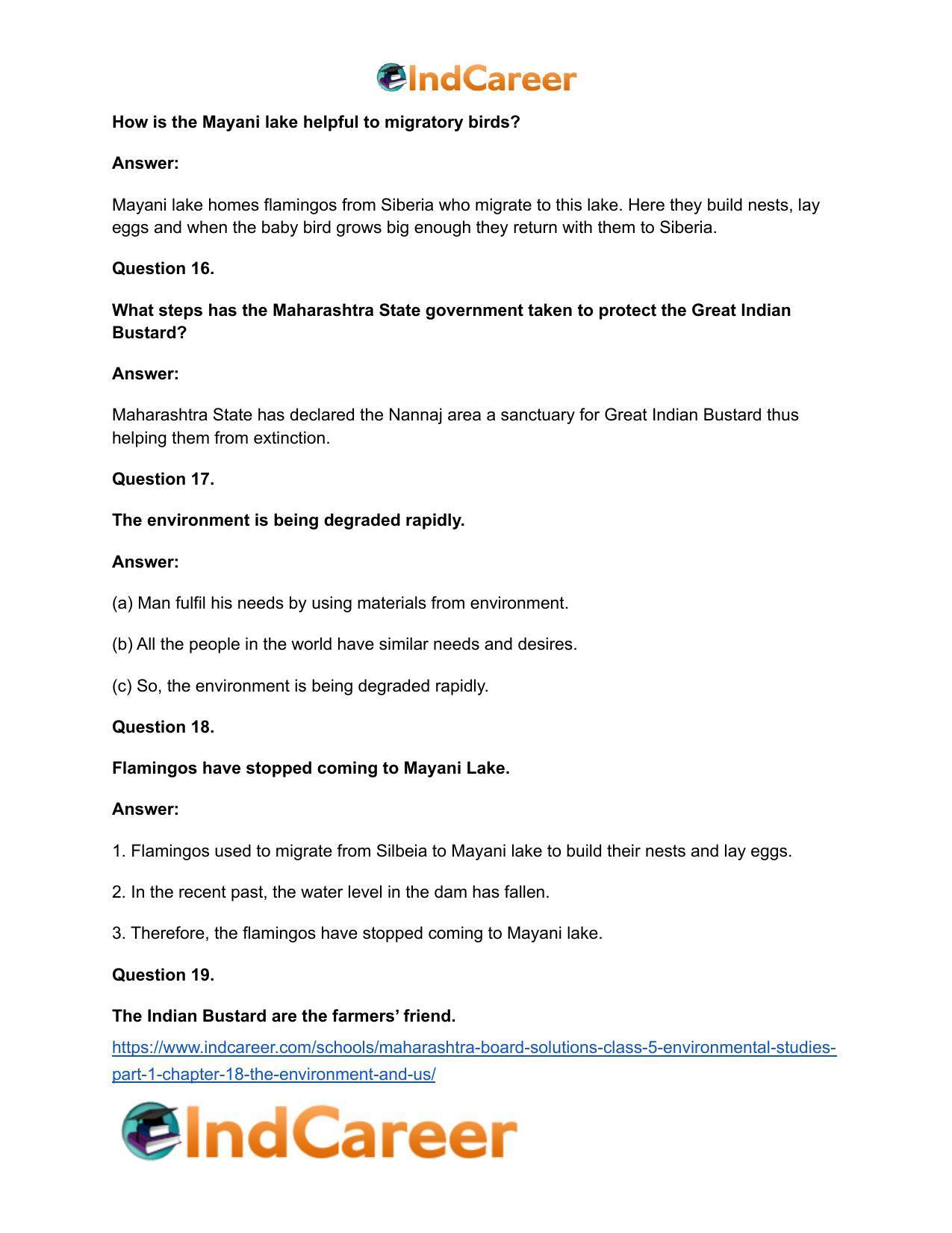 Maharashtra Board Solutions Class 5-Environmental Studies (Part 1): Chapter 18- The Environment and Us - Page 21