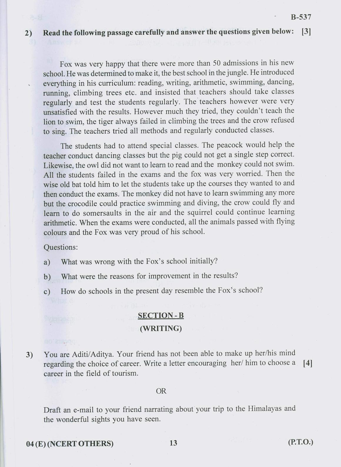 Gujarat Board Class 10th Question Paper 2018 - 04 (English F.L)(English)NCERT-Others (10th) - Page 13