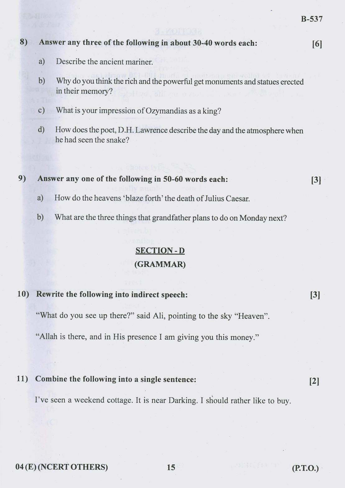 Gujarat Board Class 10th Question Paper 2018 - 04 (English F.L)(English)NCERT-Others (10th) - Page 15
