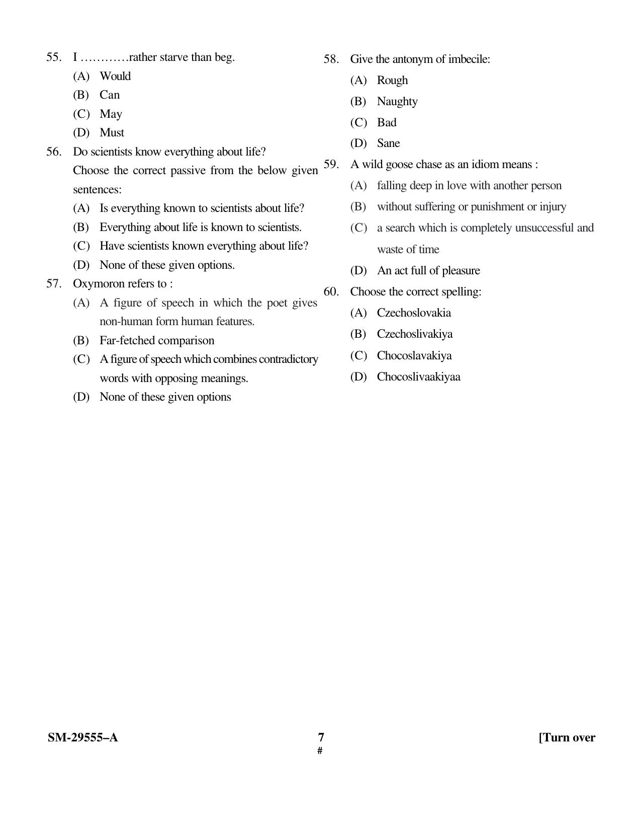 KUET 2023 M.A. English Question Paper - Page 7