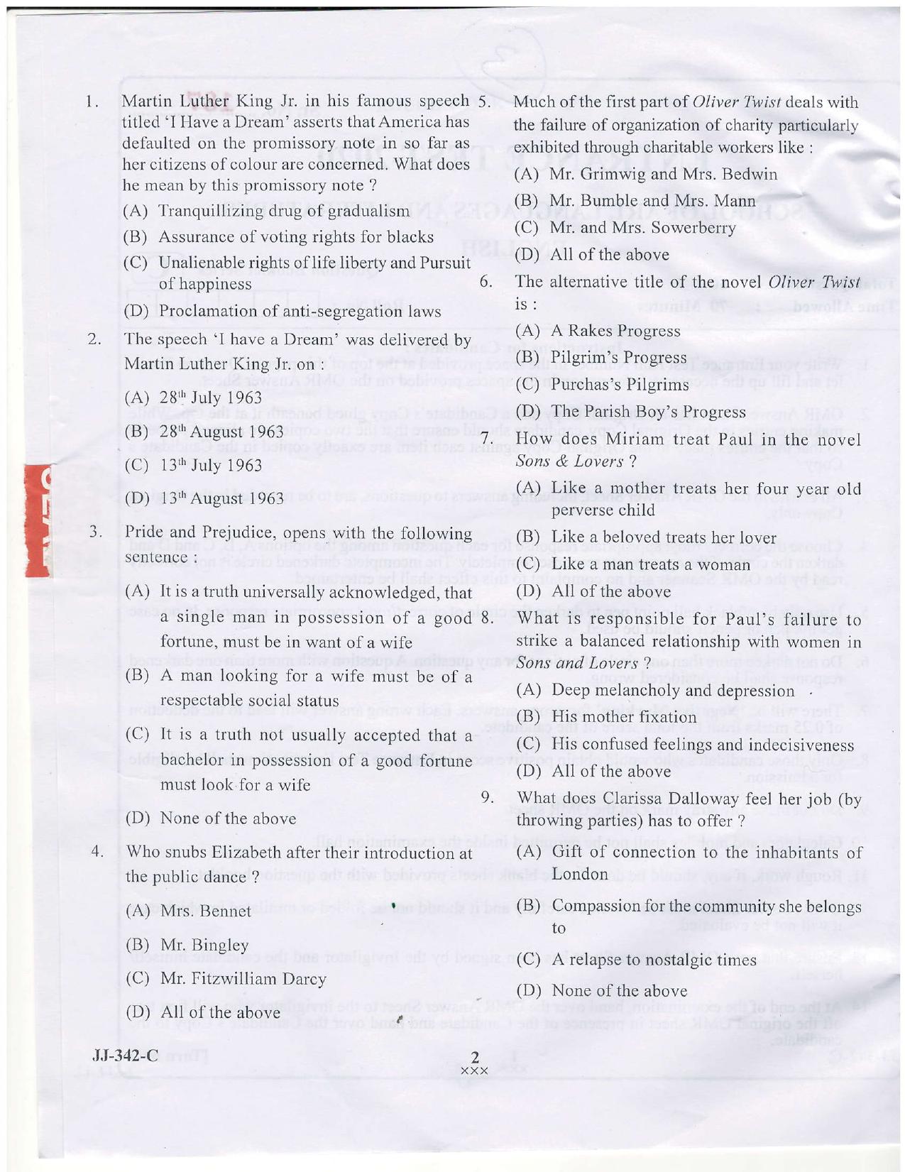 KUET 2023 M.A. English Question Paper - Page 15