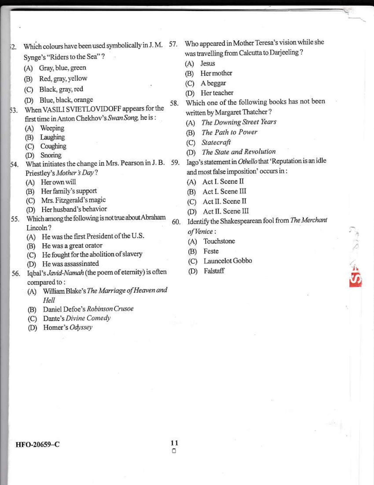 KUET 2023 M.A. English Question Paper - Page 30