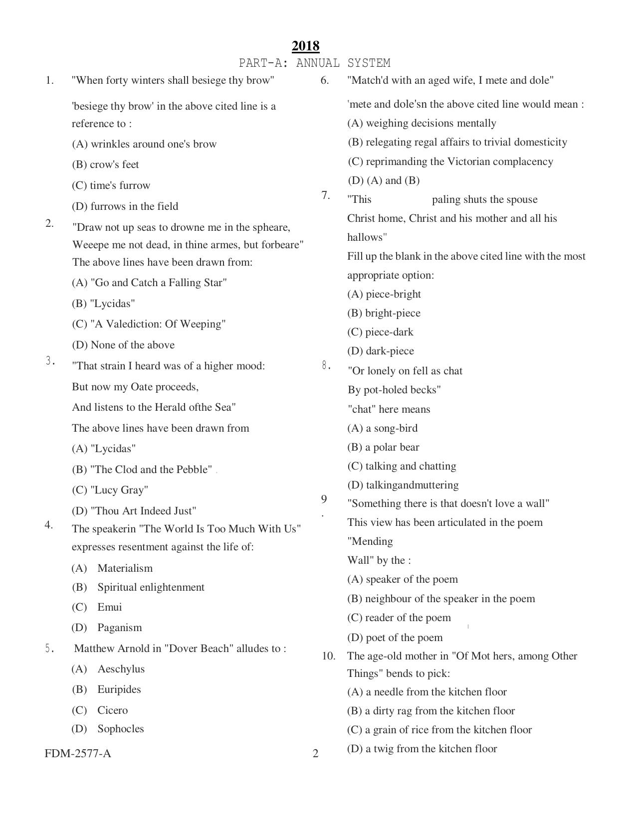 KUET 2023 M.A. English Question Paper - Page 31