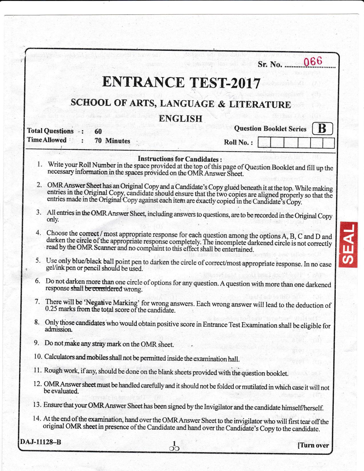 KUET 2023 M.A. English Question Paper - Page 43