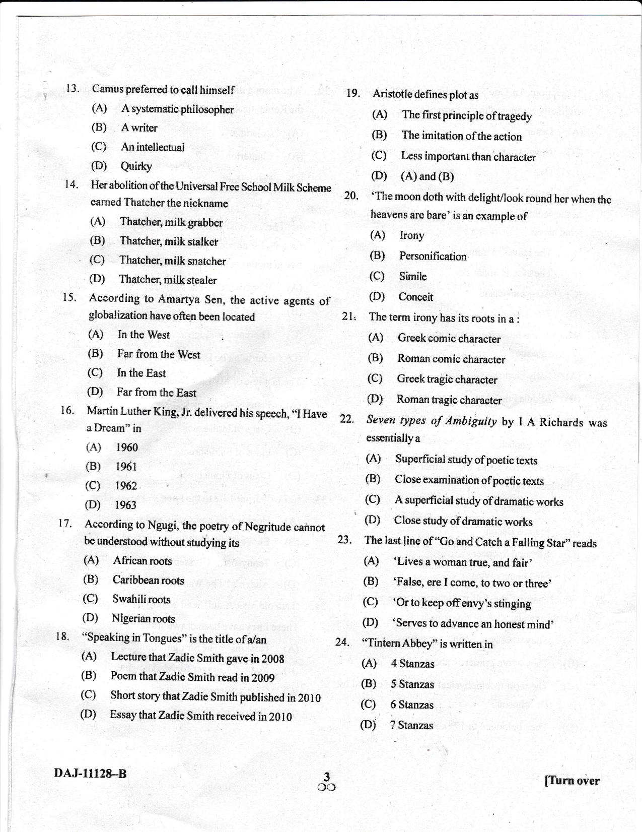 KUET 2023 M.A. English Question Paper - Page 45