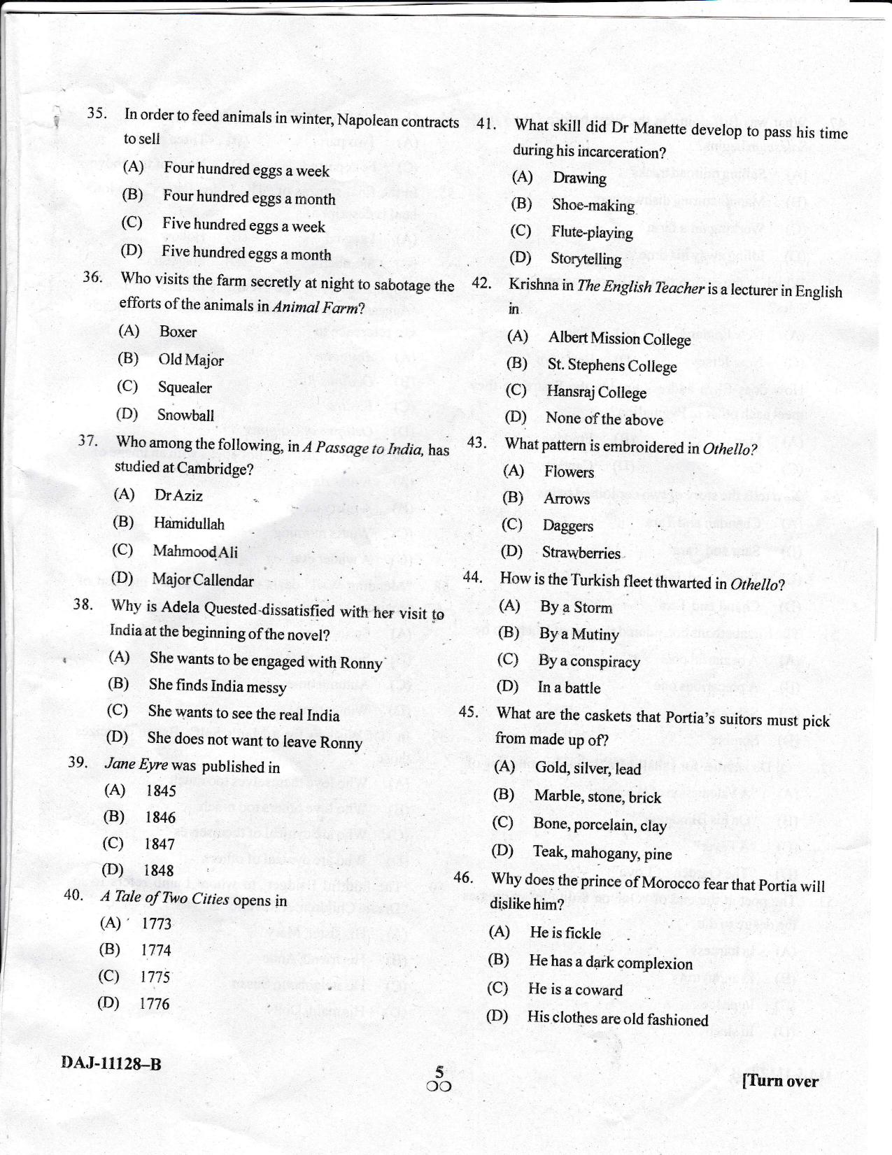 KUET 2023 M.A. English Question Paper - Page 47
