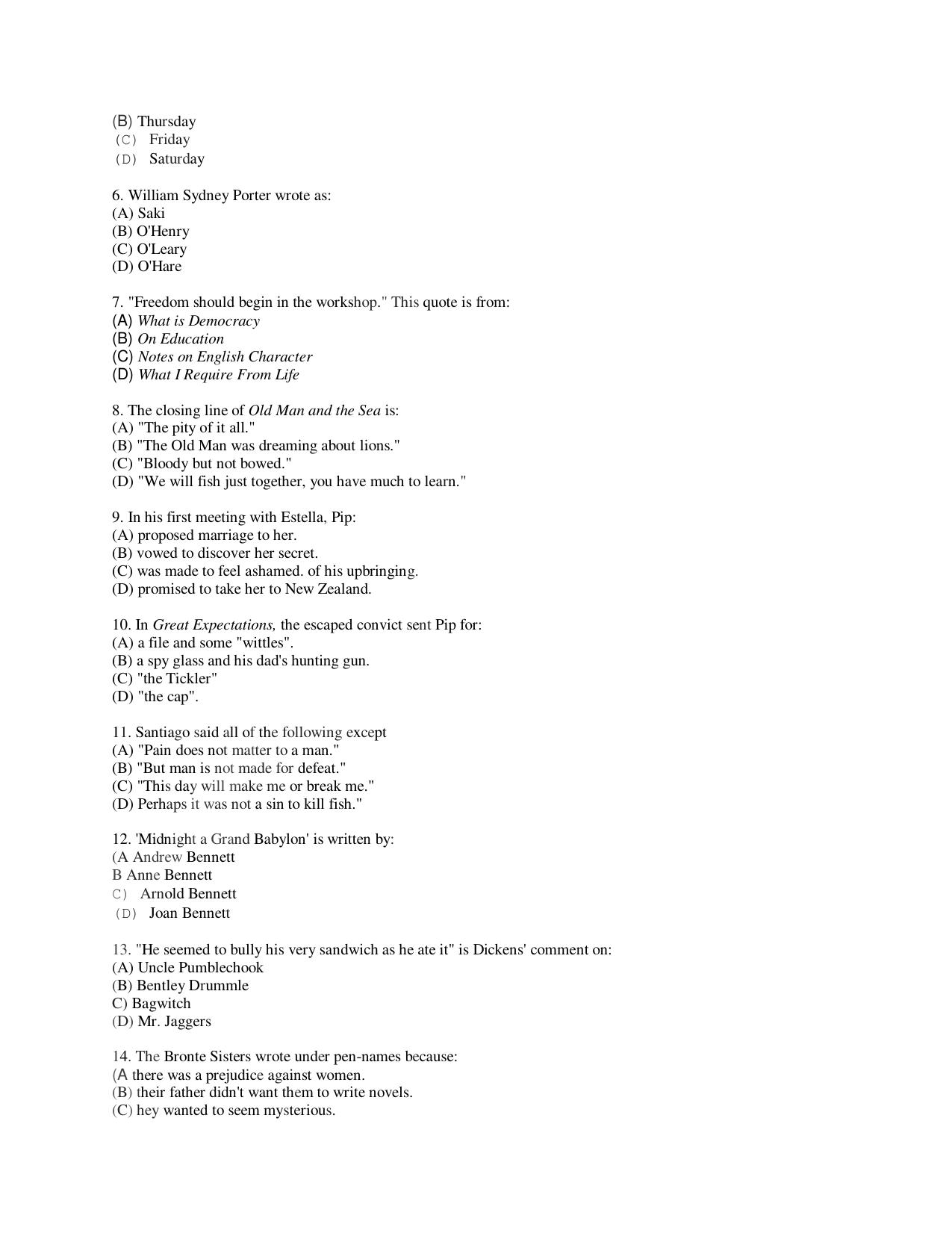 KUET 2023 M.A. English Question Paper - Page 104