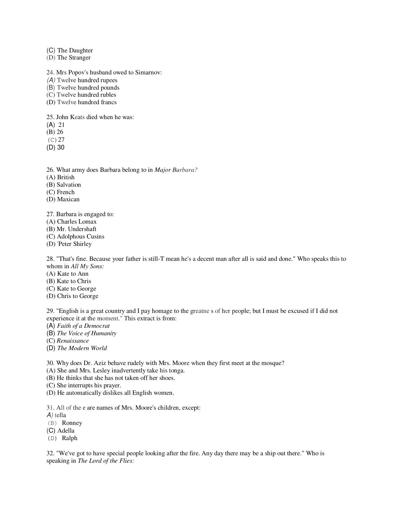 KUET 2023 M.A. English Question Paper - Page 106