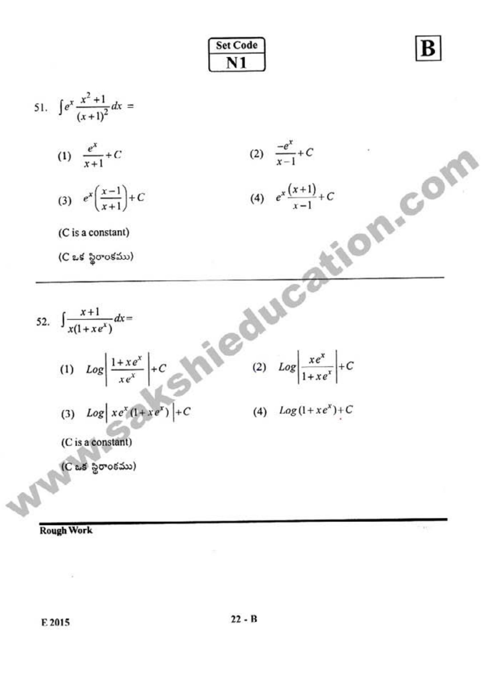 AP EAMCET 2015 Engineering Question Paper with Key - Page 21