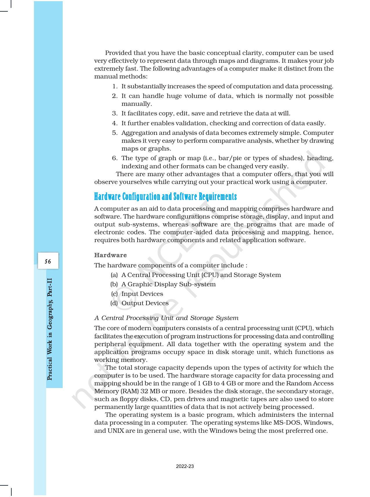 NCERT Book for Class 12 Geography (Part-III) Chapter 4 Use of Computer in Data Processing and Mapping - Page 2