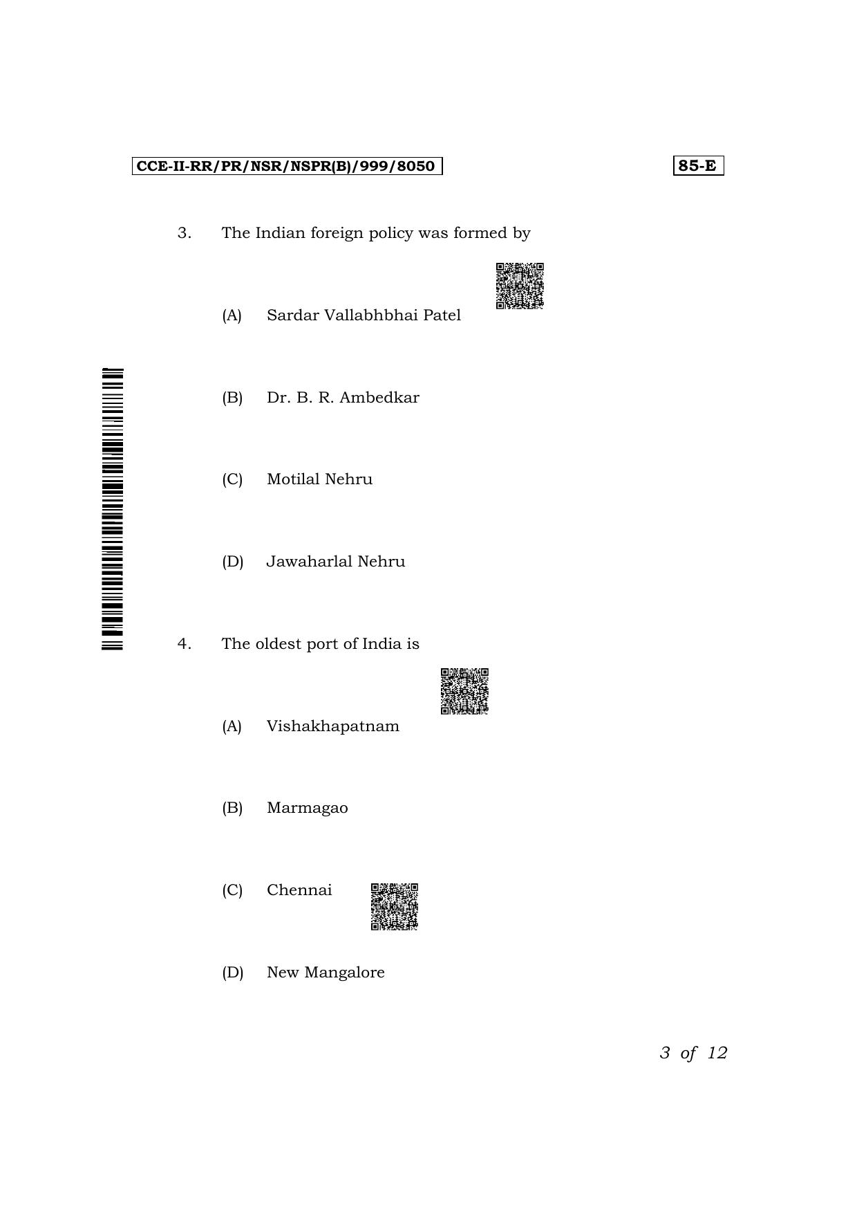 Karnataka SSLC Social Science (English Medium) Exam 2 Question Paper 2024 (B Version) - Page 3