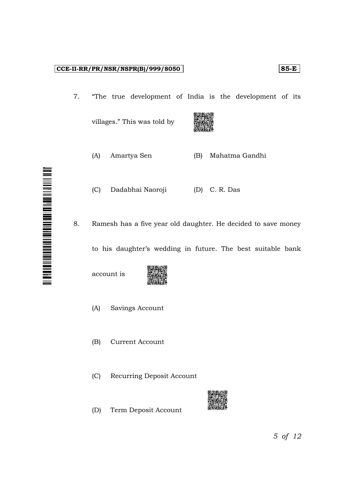 Karnataka SSLC Social Science (English Medium) Exam 2 Question Paper 2024 (B Version) - Page 5