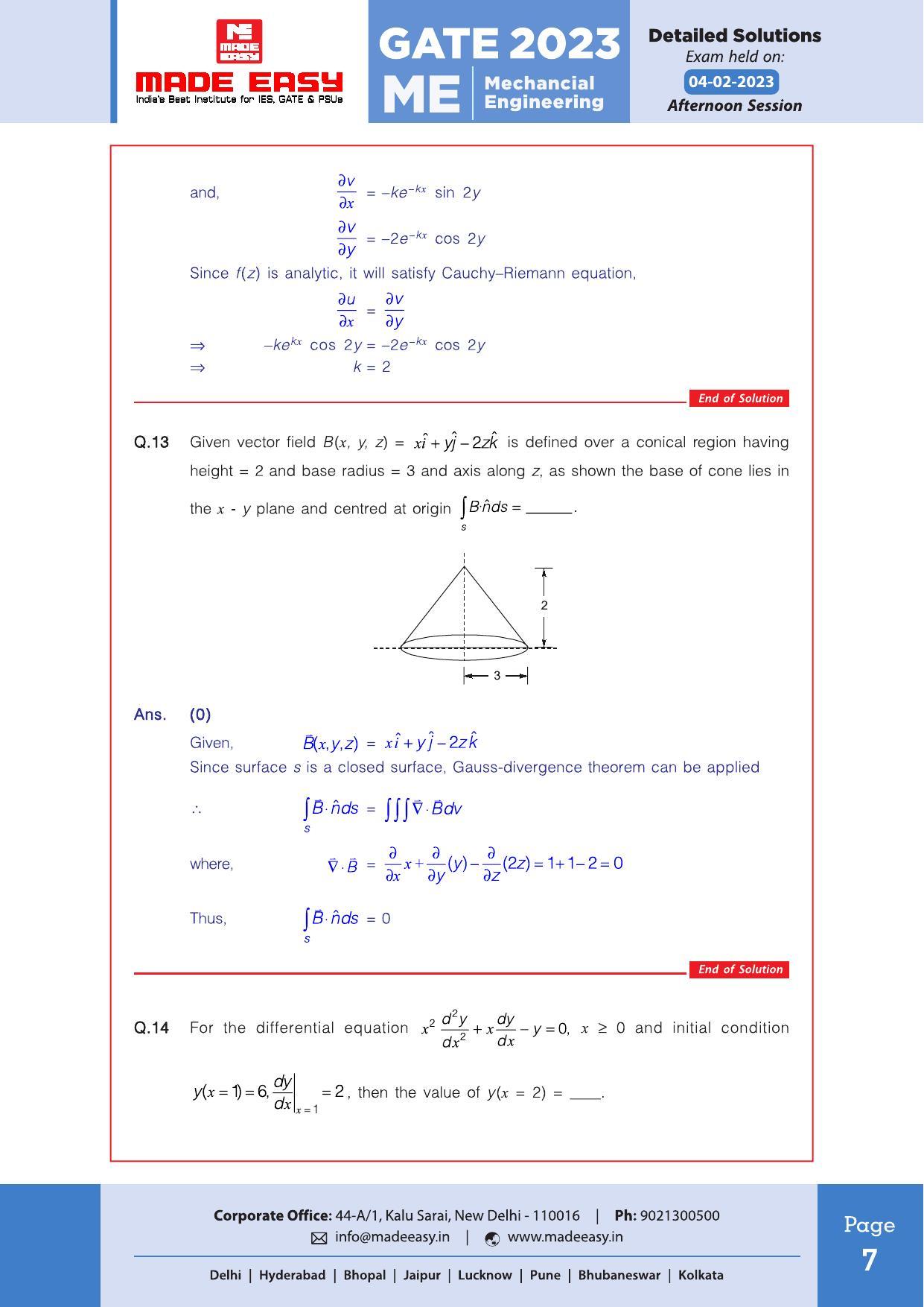 GATE 2023 Mechanical Engineering (ME) Question Paper (Made Easy) - Page 9