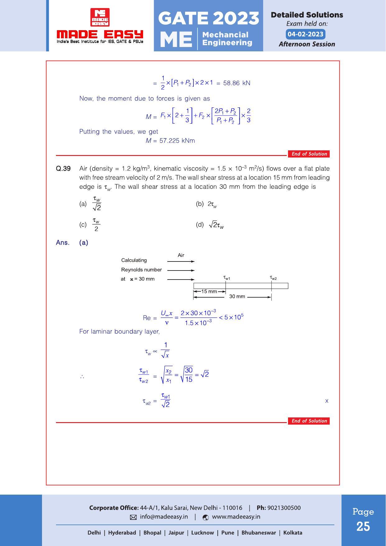 GATE 2023 Mechanical Engineering (ME) Question Paper (Made Easy) - Page 30