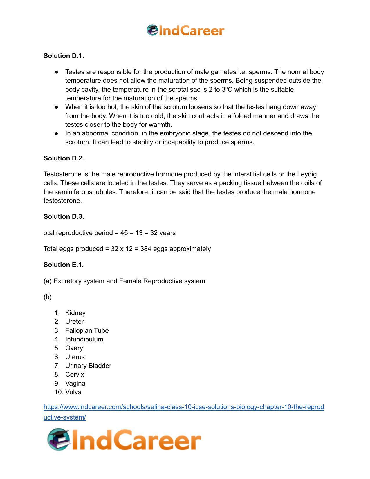 Selina Class 10 ICSE Solutions Biology : Chapter 10- The Reproductive System - Page 6