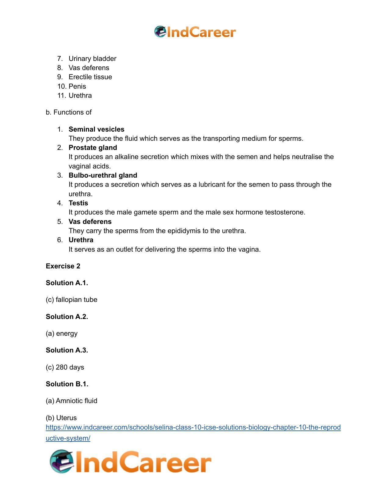 Selina Class 10 ICSE Solutions Biology : Chapter 10- The Reproductive System - Page 8